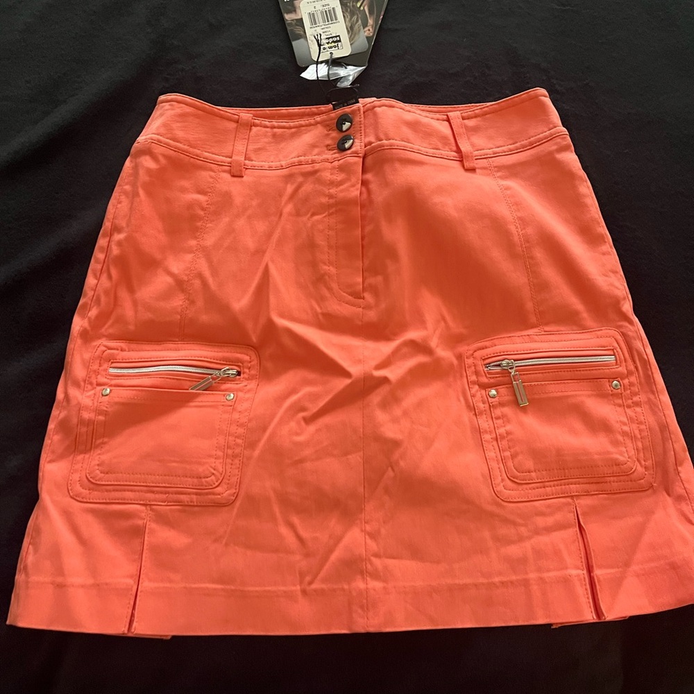 Brand New Jamie Sadock Orange/Coral Skirt with Pockets